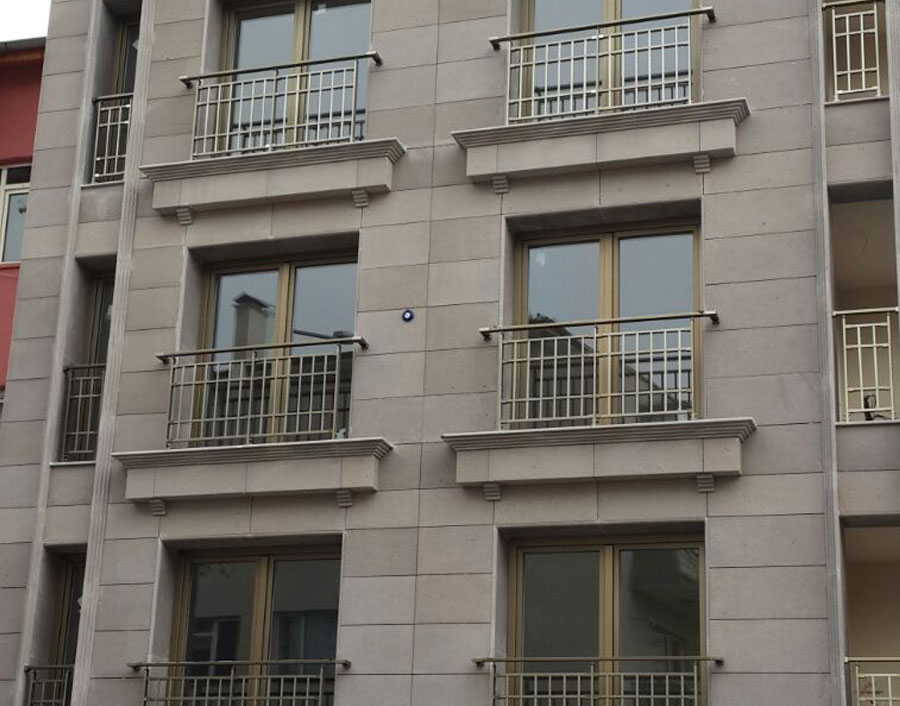 mechanical stone facade